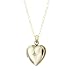 Duragold 14K Yellow Gold Child's Heart Locket with Diamond Pendant, 13