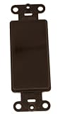 Leviton 80414 QuickPort Decora Multimedia Blank Insert, Brown
