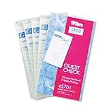 TOPS 45701 Restaurant Guest Check Pad, Numbered, 3-3/8 X 5-1/2, 100/Pd, 10 Pd/Polypack