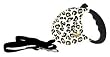 MTV's Jersey Shore Retractable Dog Leash, Leopard Print, White