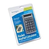 Pocket Keypad Calculator with Retractable USB Cable, Black KMW33059