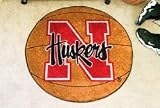 NCAA NEBRASKA CORNHUSKERS BASKETBALL SHAPED DOOR MAT RUG