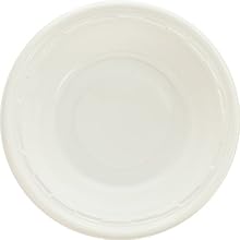 Dart 12BWWF 10 - 12-Ounce China-Lock Plastic White Rigid Bowl 125-Pack (Case of 8)