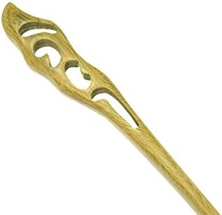 Wooden Hair Stick Green Sandalwood Hair Stick Hand-carved Hair Stick - WHS011