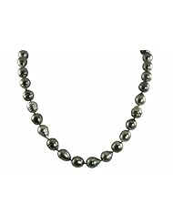 14K White Gold 10-11mm Tahitian Pearl 18" Necklace