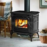 1100CP-1 Cast Iron Wood Burning Stove Painted Black Finish
