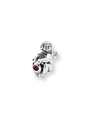 July Birthstone, Angel Charm in Silver for 3mm Charm Bracelets