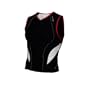 Descente Men's Running  C6 Tri Top, Black/White, Medium