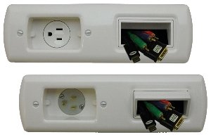PowerBridge TSPBIW-6-BK Total Solution Flat Panel In-Wall Power and Cable Management Kit (Black)
