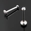 16g Surgical Steel Clear Monroe - 6mm - Sold as a Pair