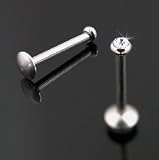 16g Surgical Steel Clear Monroe - 6mm - Sold as a Pair