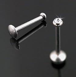 16g Surgical Steel Clear Monroe - 6mm - Sold as a Pair