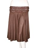 SUSANA MONACO Chocolate Beaded Crochet Skirt