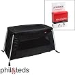 phil&teds Traveller, Travel Cot w/ UV Sun Shade, Black