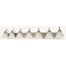 Nuvo Lighting 60 3213 Ballerina 7-Light 48-inch Vanity with Alabaster Glass Shade, Brushed... by Nuvo