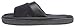 Isotoner Women's Microterry Slide Slipper with Satin Trim, Black, 9.5/10