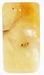 Yellow Jade Rectangle Pendant 1.5mm Hole 25x50mm - Package of 3
