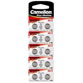 10 piles camelion AG12 alkaline LR43 / 386 Premium batterie