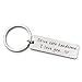 Drive Safe Keychain Handsome I Love You Trucker Husband Gifts dad Father Valentines Day Stainless Steel Keychain (Handsome)