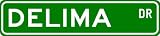 DELIMA Street Sign ~ Personalized Family Lastname Sign ~ Gameroom, Basement, Garage Sign **