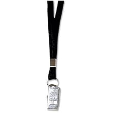 Advantus 36-Inch Deluxe Neck Lanyard for ID Cards/Badges, Clip Style, Black, Box of 24 (75401)