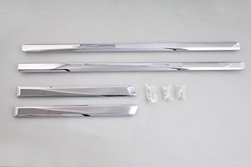 Wotefusi Car New 4 Pieces ABS Chrome Body Door Side Molding Trim Plates Cover Decoration Set For Jeep Grand Cherokee 2005-2009 2006 2007 2008