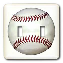 Kids Stuff - Baseball - Light Switch Covers - double toggle switch