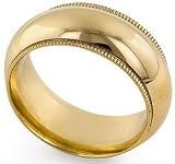 14K Gold Milgrain Comfort-Fit Wedding Band, 8mm Wide