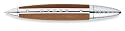 Cross Autocross Toffee Leather Wrapped Ball Point Pen with Chrome Appointments