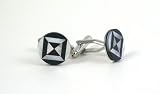 Cufflinks - Mother of Pearl Circle Box