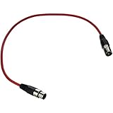 SEISMIC AUDIO - SAXLX-2 - 2' Red XLR Male to XLR Female Patch Cable - Balanced - 2 Foot Patch Cord