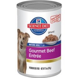 Hill's Science Diet Adult Gourmet Beef Entree Dog Food Can, 13 oz, 12 pack