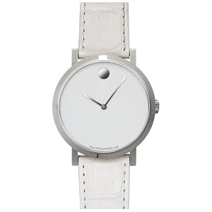 Movado Midsize Museum Automatic Genuine Alligator Strap Watch #0605225