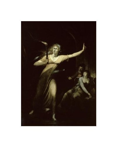 Lady Macbeth Sleepwalking by Henry Fuseli. Art Print Poster 11.25 inches width by 14 inches height. Highest Quality Art Poster Print