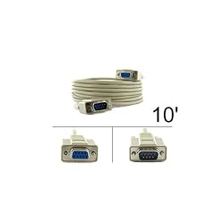 DB9 Male to DB9 Female Extension Cable: 10 ft - by Abacus24-7
