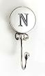 Monogram Ceramic Wall and Jewelry Hook - N