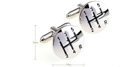 NexgenCover I Love Dad Cufflinks Hero Cuff-links Red Black Cufflinks (Silvery Gear Shifter Cufflinks)