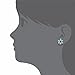 Rhodium Plated Girl's Aqua Light Blue Cubic Zirconia Flower Safety Screw Back Earrings for Toddlers & Kids 5mm - Safe and Comfortable Screw Back Earrings for Little Girls