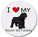 I Love My Bouvier des Flandres Round Mouse Pad
