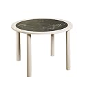 Powell White Round Chalkboard Table