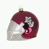Mississippi State Bulldogs 3 Collegiate Glass Football Helmet Holiday Ornament - NCAA College Athle