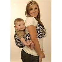 Peanut Shell Baby Sling - Urban Zebra Stretch Sateen Size: Medium