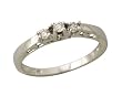 Three Stone Diamond MOM Ring 14K White Gold