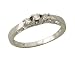Three Stone Diamond MOM Ring 14K White Gold