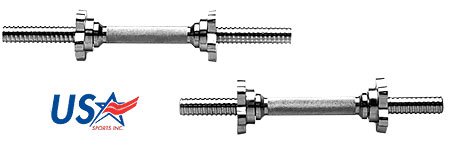 Troy Barbell USA Sports Pair of Standard Threaded Dumbbell Weight Bars (2) GRD-14T