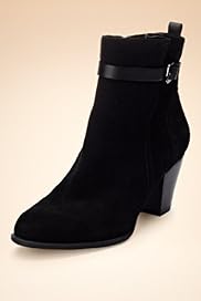 Autograph Leather Suede Buckle Boots