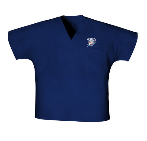Oklahoma City Thunder Unisex Scrub Top X-Large