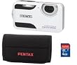 PENTAX Optio WS80 in black/white + NC-WS2 Black Neoprene Case + 4 GB SDHC Memory Card Digital camera Compact camera