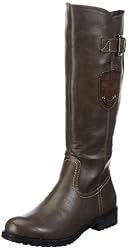 Tom Tailor Montreal high boot 518150035020, Damen Stiefel, Grau (taupe 20), EU 40