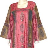 Plus Size Summer Dress - Tunic Caftans Long Sleeve Evening Gown Multicolored Size M (kftn661)